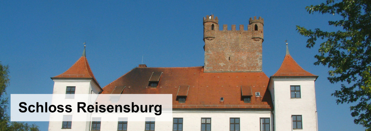 雷森堡Schloss Reisenburg中的Sysmboldbild zu den Stellenangeboten：雷森堡城堡。