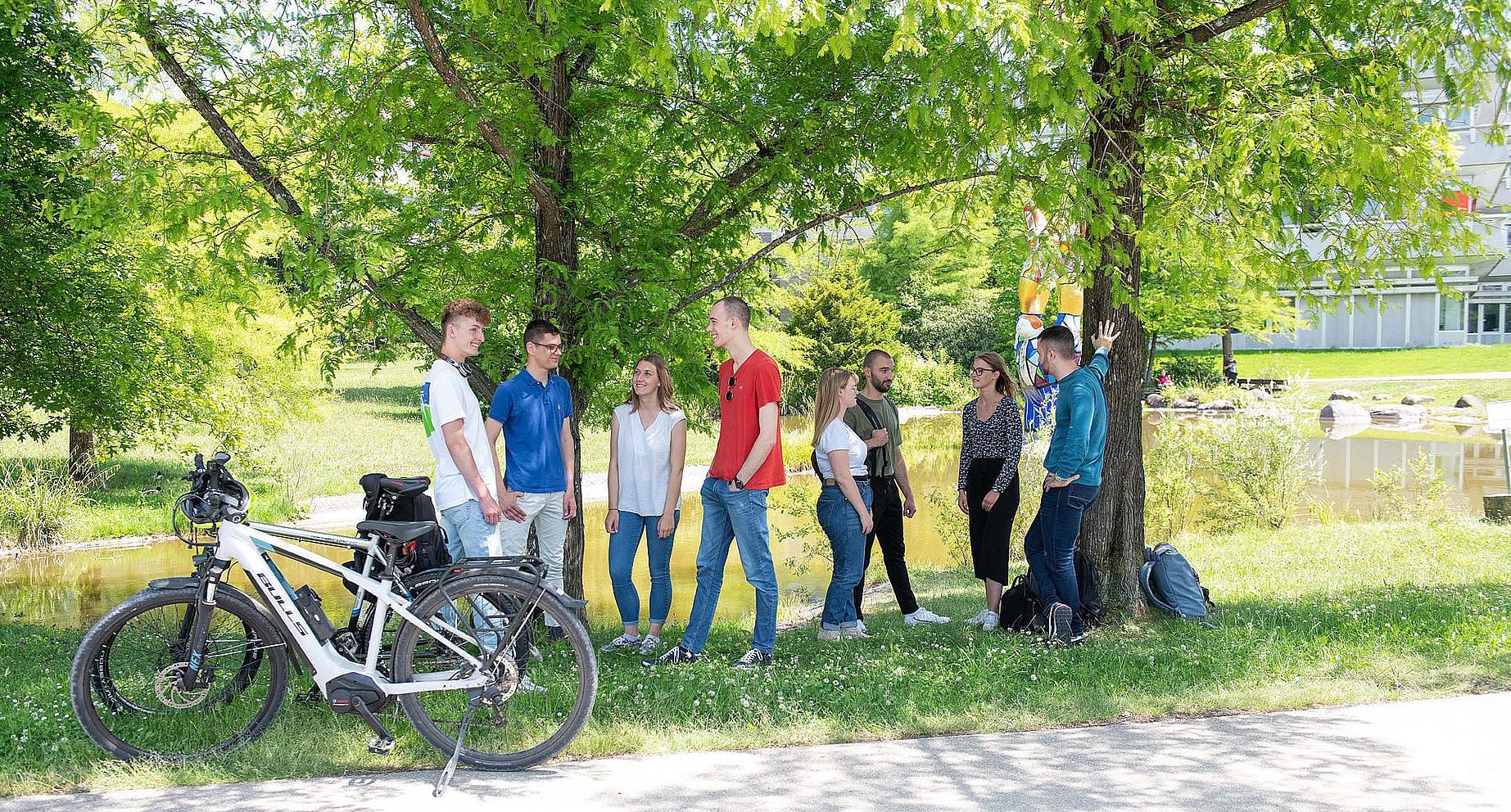 Studierende im Grünen