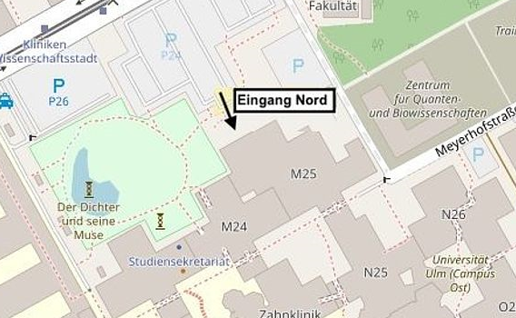 Lageplan des Eingang Nord