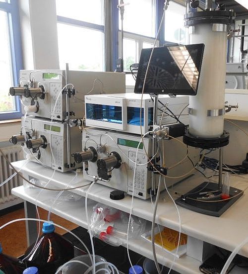 Varian PrepStar HPLC System und 10 L CEX-Säule