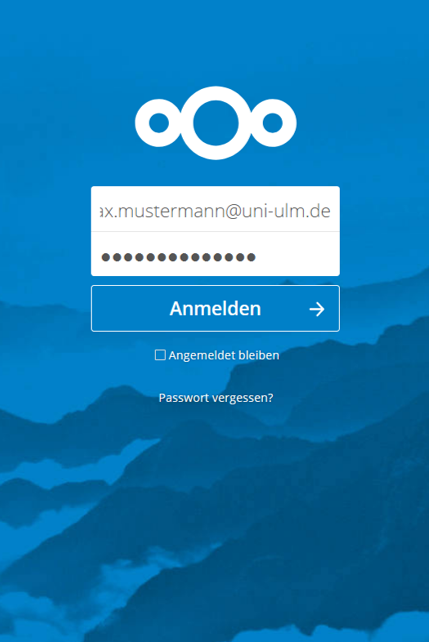 Anmelden beim CloudStore