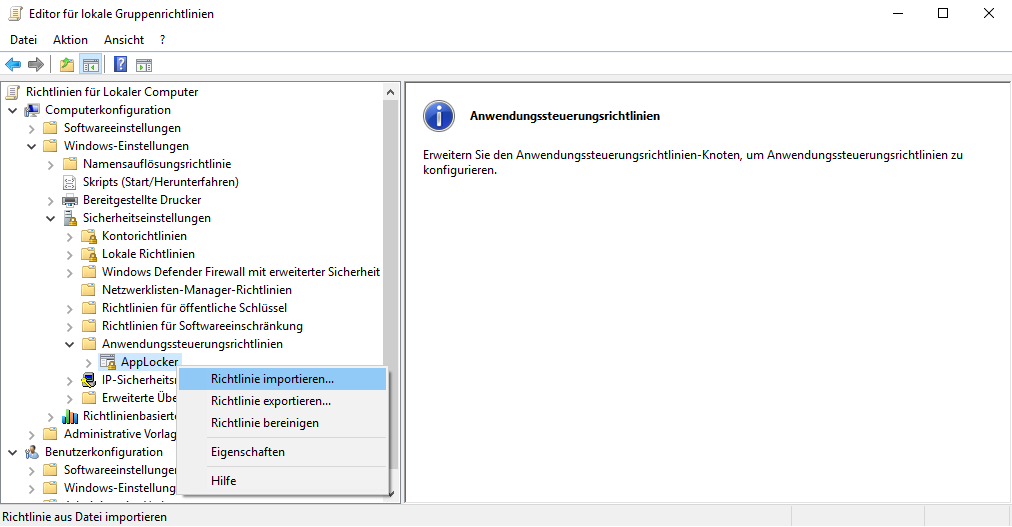 Applocker Import