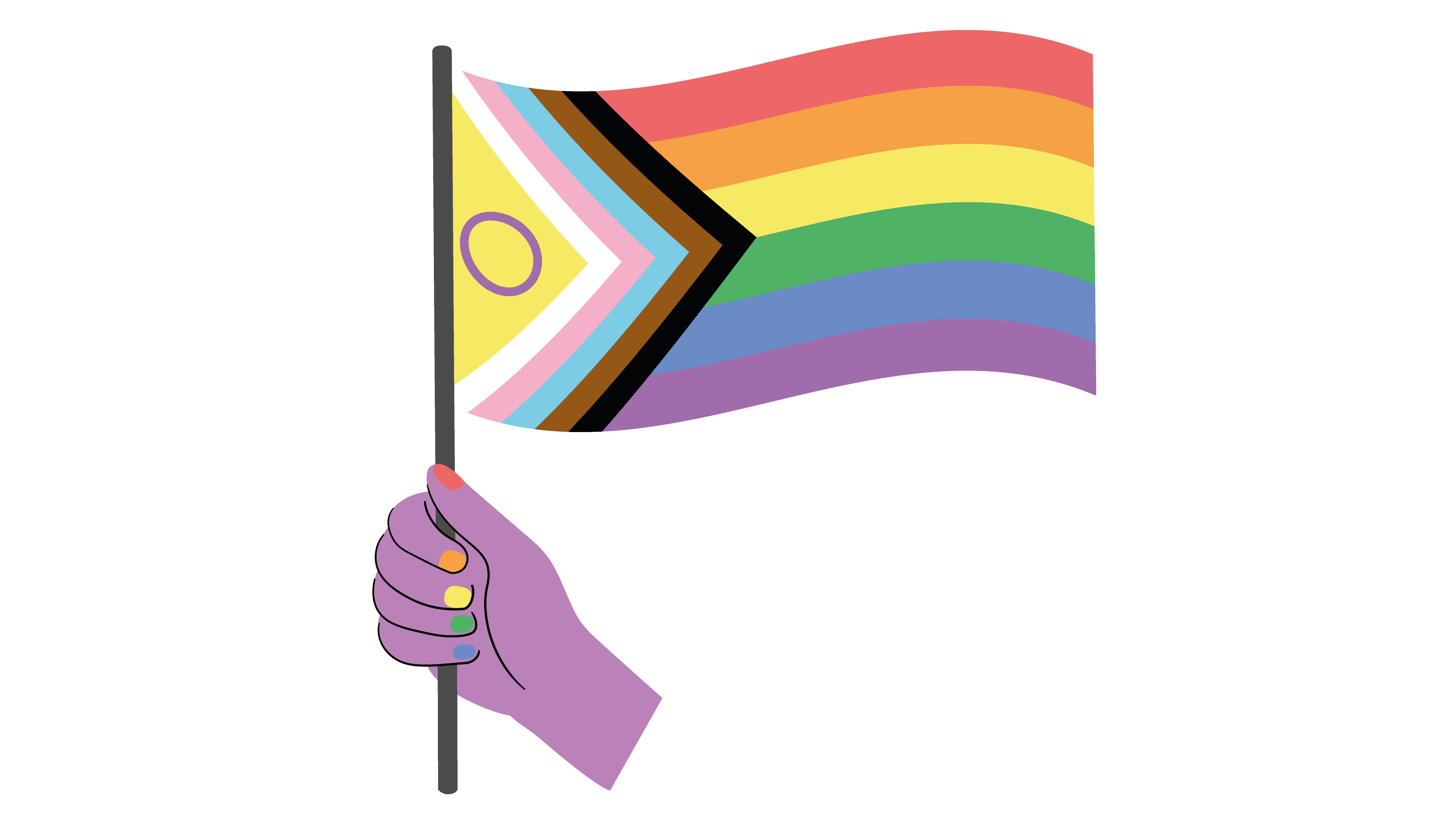 Illustration von einer LGBTQ-Flagge